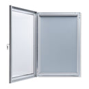 Bacheca con Anta Battente 30x38,7x3,3 cm in Alluminio Porta Poster Silver