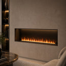 Bruciatore per Camino Elettrico a Vapore Acqueo da Incasso con Fiamme 3D 100x22,7x17,8 cm Capacità 6 lt 505W APP VAPOR100 Nero