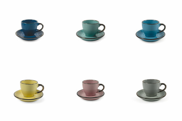 acquista Set 6 Tazzine da Caffè cm in Stoneware Villa d'Este Home Tivoli Royal