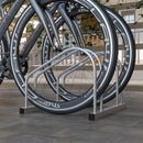 Rastrelliera Portabici per 2 Biciclette Posizione Regolabile in Acciaio 50x34x27,5 cm 