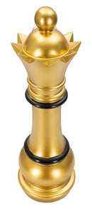 Regina da Scacchi 15x50x15 cm in Poliresina Oro/Nero