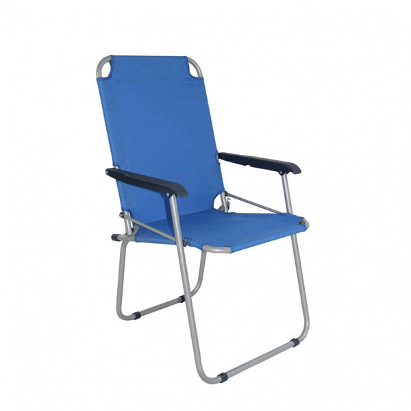 Spiaggina Pieghevole 54,5x41x44/91,5 h cm in Alluminio Blu sconto