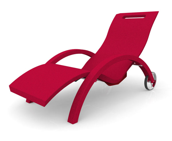 Lettino Chaise Longue da Esterno Giardino Inclinabile con Ruote Arkema Serendipity Cherry online