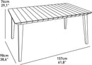 Tavolo da Giardino 157x98x74 cm in Resina Keter Lima 160 Antracite