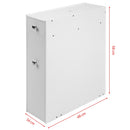 Mobiletto Salvaspazio Bagno Mobile in Legno MDF Bianco con Cassetti 48x16x58cm