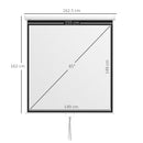 Telo Proiettore 85"" con Montaggio a Soffitto e Parete Rapporto 1:1 162,5x8x162 cm Bianco 