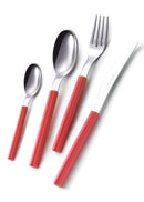 Servizio Set di Posate 24 Pezzi in Acciaio Eme Sky Rosso 88