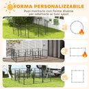 Recinto per Cani a 12 Pannelli Modulabili da 80x100 cm Pieghevole con Porta in Acciaio e 12 Picchetti Grigio      