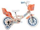 Bicicletta per Bambine 12" Disney Stitch Freni Caliper e Stabilizzatori in Acciaio Hi-Ten Beige