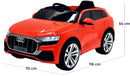 Macchina Elettrica per Bambini 12V con Licenza Audi Q8 Rossa