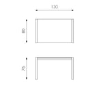 Tavolo Allungabile 122/182x80x76 cm in Metallo con Top in Vetro Bianco