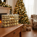 Confezione 100 x Palline Natale Colore ORO Diametro 3/4/6 cm Addobbi Natalizi