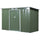 Casetta Box da Giardino 280x130x172 cm in Lamiera di Acciaio Verde Chiaro