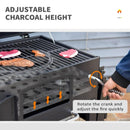 Barbecue a Carbone Carbonella 124x66x112 cm in Metallo e Ghisa smaltata Nero