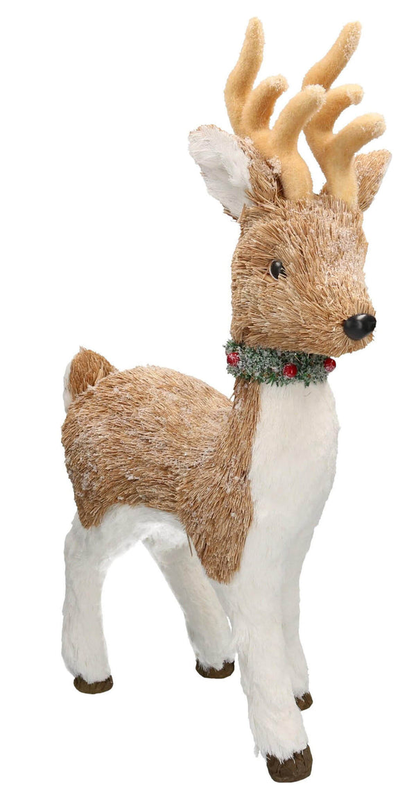 sconto Renna 26x60x12 cm Bianca e Beige