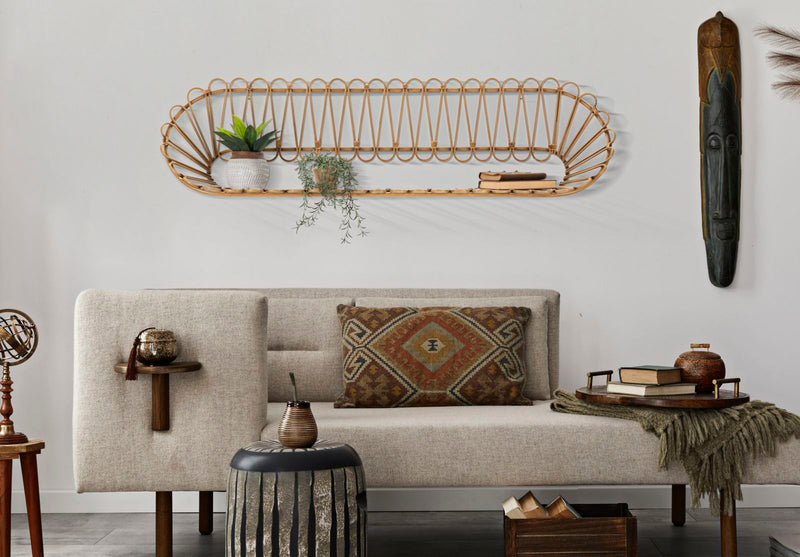 Mensola Libreria da Muro Panama 162x28x43,5 cm in Ferro e Plastica