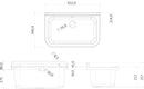 Mobile Lavatoio in PVC 55x34x80 cm 2 Ante Forlani Pancrazio Bianco