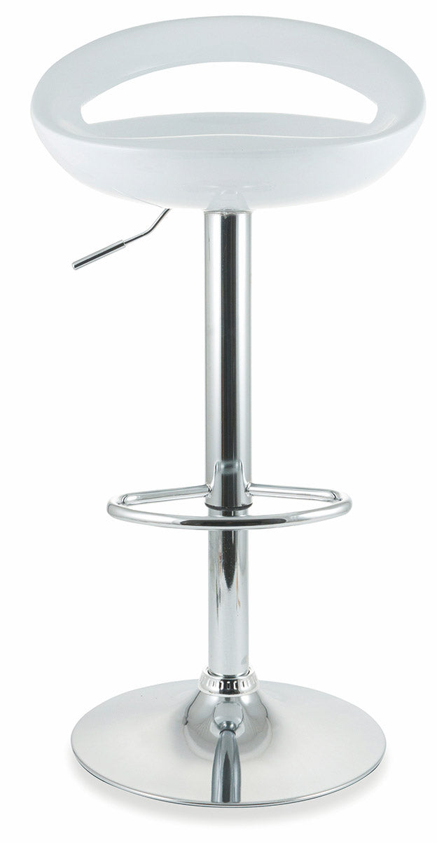 Sgabello con Alzata a Gas e Seduta Girevole in ABS Soriani Bianco