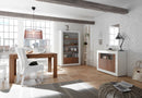 Mobile Buffet 2 Ante 110x42x86 cm in Legno TFT Lipari Bianco e Noce