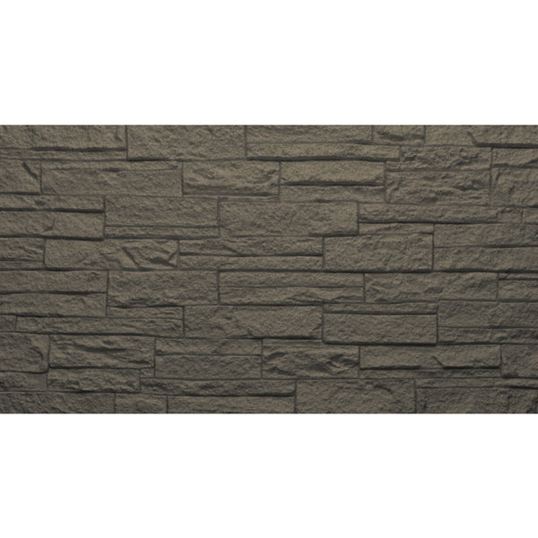 online Set 12 Pannelli Decorativi Area 8,6 mq 120x60x2,5 cm Rivestimento Murale Effetto Mattoni in Pietra 3D in PU Grigio Ardesia