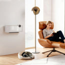 Stufa Elettrica Ceramica PTC 2000W a Parete con 3 Modalità Riscaldamento Regolabile Timer e Telecomando Bianco      