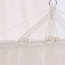 Amaca Sedia Sospesa ad Altalena 80x200 cm in Policotone e Legno di abete Tessuto Beige