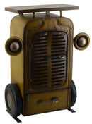 Mobiletto 1 Anta 1 Cassetto in Metallo Trattore Giallo
