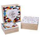 Set 3 Scatole in legno multicolor quadro 