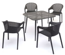 Tavolino da Giardino 90x90x71 cm in Ferro Taddei Mesh Grigio Scuro