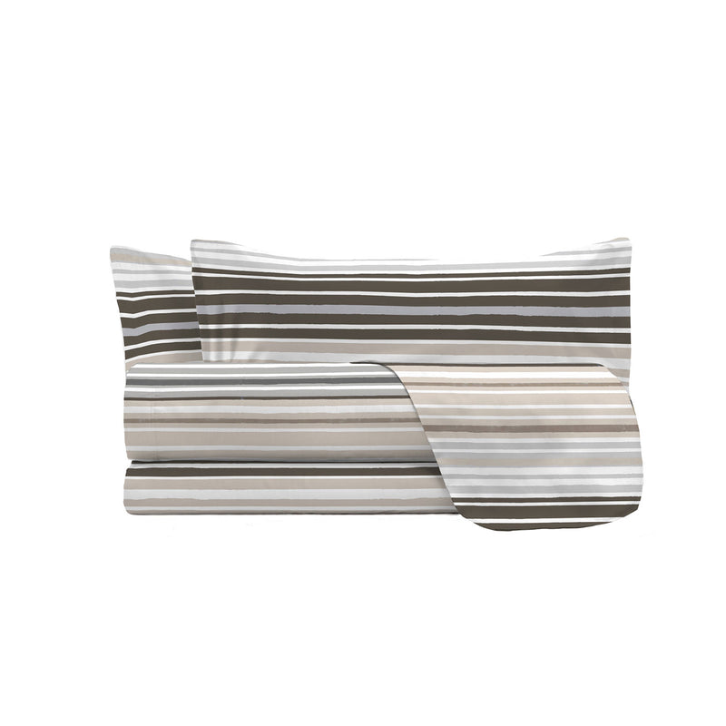 Set Lenzuola con Stampa Sopra Sotto e Federe Linea River Tigri Varie Misure