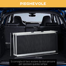 Rampa per Sedia a Rotelle Pieghevole e Antiscivolo 152x73 cm Capacità 272 kg in Alluminio  