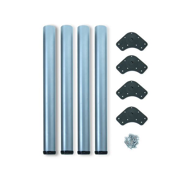 Kit 4 Gambe per Tavolo Regolabili Ø6x83/85 cm in Acciaio Emuca Grigio Metallizzato prezzo