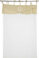 Tenda bianca con balza beige cm 140x260