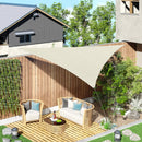 Tenda Vela da Giardino Triangolare in HDPE Crema 5x5x5m 