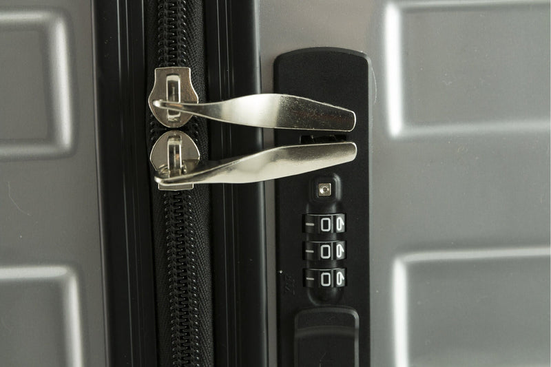 Set 2 Valigie Trolley Rigide in Policarbonato 4 Ruote TSA Soriani Silver