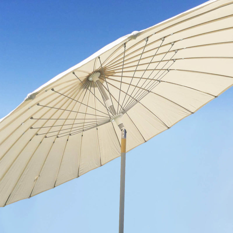 Ombrellone da Giardino Ø2,6 m Palo Ø38 mm in Alluminio Kraus Due Bianco