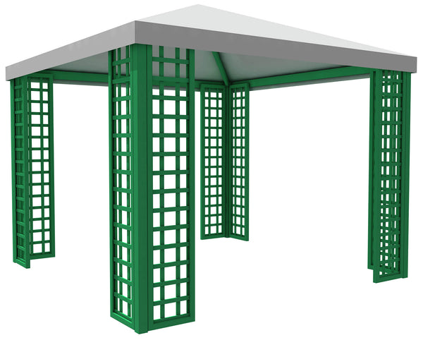 prezzo Gazebo da Giardino in Legno 3x3m con Copertura in PVC Taini Leon Pocket Salvia