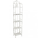 Portapiante Enora 5 Piani 32x22x165 h cm in Acciaio Bianco