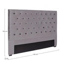 Testiera Letto Matrimoniale 160x8x120 cm in Poliestere Effetto Velluto Grigio