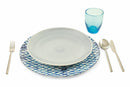Set 6 Sottopiatti Ø33x2 cm in Plastica Villa d'Este Home Tivoli Etnico Blu