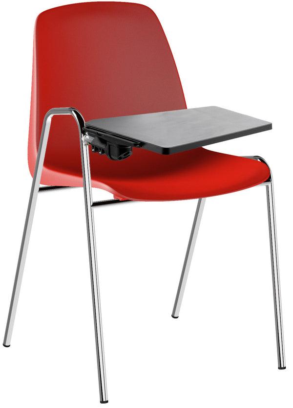 Sedia Attesa Riunioni da Ufficio in Polipropilene con Tavoletta Tosini Verona Rossa acquista