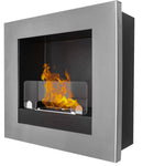 Camino a Bioetanolo da Parete 45x45 cm Karlsen Asolo Acciaio