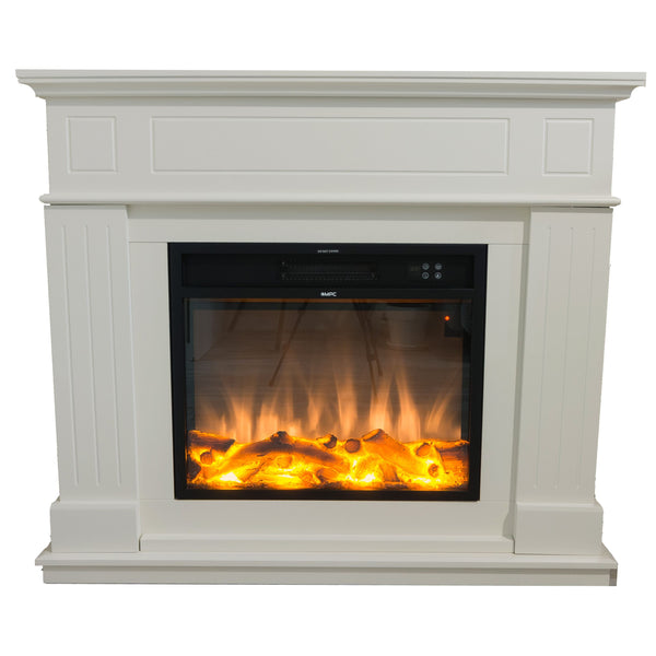 Camino Elettrico da Pavimento 110x95x25 cm Effetto Fiamma 1500W Sined Pienza Bianco acquista