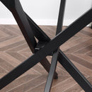 Tavolino da Salotto Ø80x75 cm con Piano in Vetro Gambe in Metallo Nero