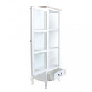 Vetrina Cuore 50x37x141 h cm in Legno di paulownia Bianco