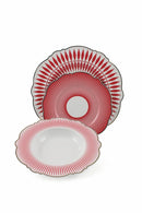 Servizio Piatti 18 Pezzi in Porcellana Villa d'Este Home Tivoli Wonderland Rosso