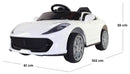 Macchina Elettrica per Bambini 12V Monza Bianca
