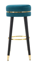 Sgabello Bar Paris Oro Ø 35x74 cm in Legno e Poliestere