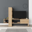 Mobile TV 1 Anta 180x38x138 cm in MDF Troya Rovere Antracite
