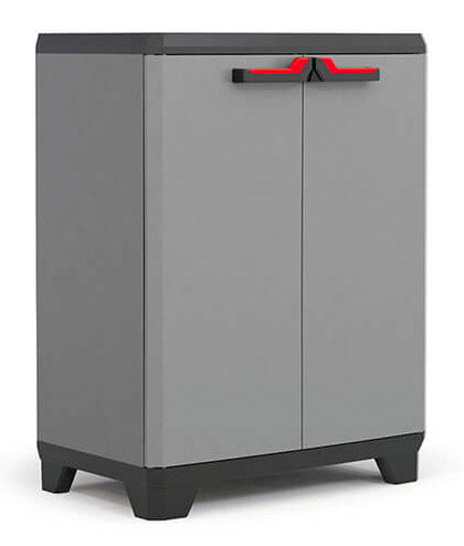 sconto Armadio da Esterno 1 Ripiano 68x39x90H cm in Plastica Keter Stilo Basso Grigio